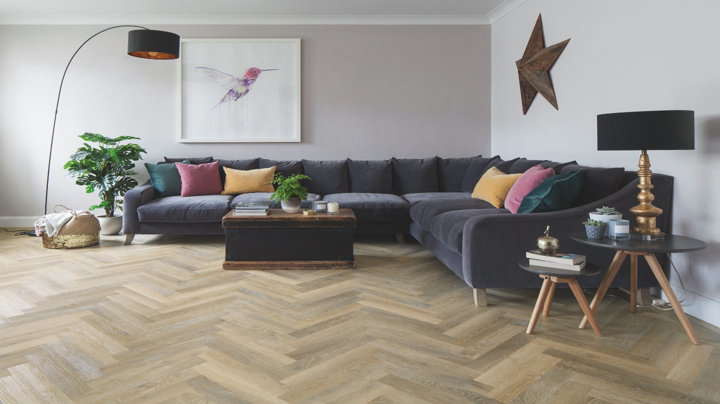 Lime washed Oak Herringbone